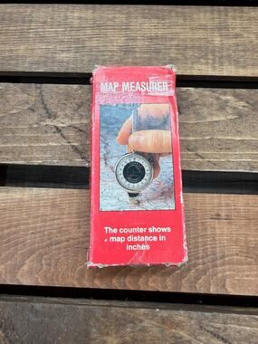 Vintage Brookstone No 2962 Map Meter Opisometer Distance Measuring Tool Box